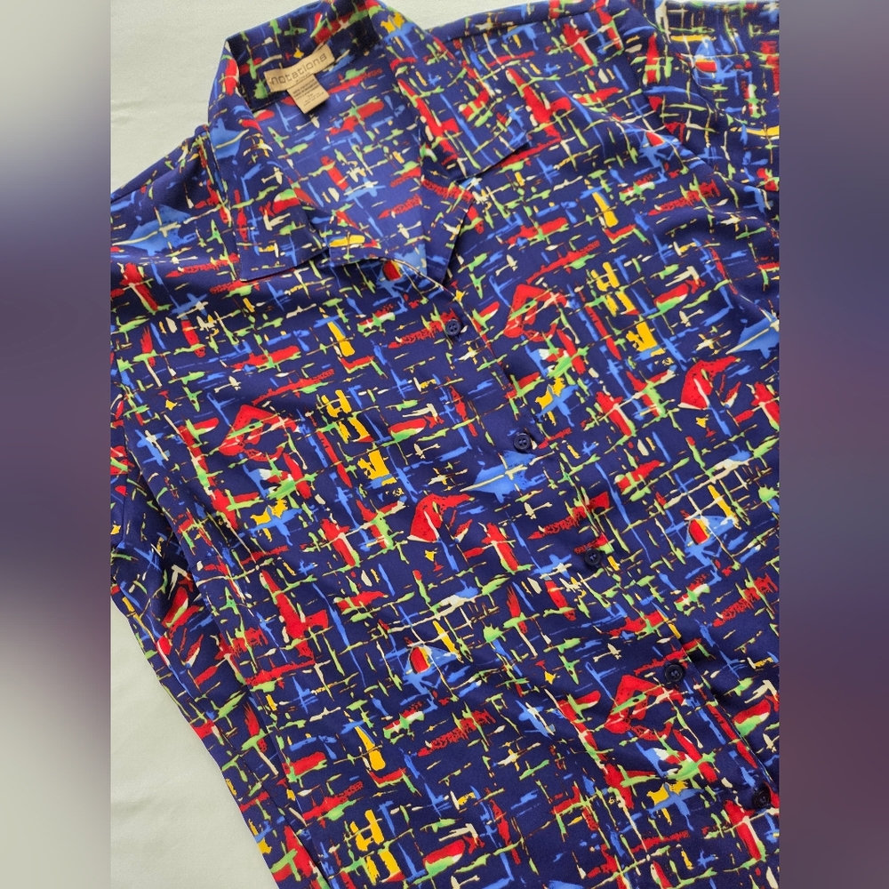 Notations Multicolor Abstract Blouse
